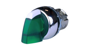Sprecher + Schuh Pilot Devices D7M-LSR33PN3GX20 Selector Switch - Illuminated 24V AC/DC Green3 Position Spring Right  Green w/White Insert