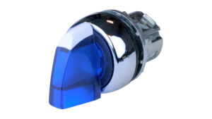 Sprecher + Schuh Pilot Devices D7M-LSR36 Selector Switch - Illuminated 3 Position Spring Right  Blue w/White Insert