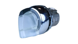 Sprecher + Schuh Pilot Devices D7M-LSR37PN3WX20 Selector Switch - Illuminated 24V AC/DC Clear3 Position Spring Right  Clear w/Black Insert
