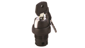 Sprecher + Schuh Pilot Devices D7P-KR31R Selector Switch - Keyed 3 Position Spring Right Key Left Black w/White Insert