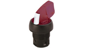 Sprecher + Schuh Pilot Devices D7P-LHM24 Selector Switch - Illuminated 2 Position Maintained Long Knob Red w/White Insert