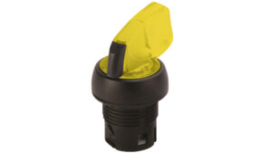 Sprecher + Schuh Pilot Devices D7P-LHM25 Selector Switch - Illuminated 2 Position Maintained Long Knob Yellow w/Black Insert