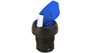 Sprecher + Schuh Pilot Devices D7P-LHM26 Selector Switch - Illuminated 2 Position Maintained Long Knob Blue w/White Insert