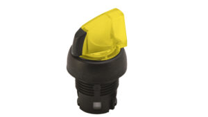 Sprecher + Schuh Pilot Devices D7P-LSR35PN5WX20 Selector Switch - Illuminated 120V AC Clear3 Position Spring Right  Yellow w/Black Insert