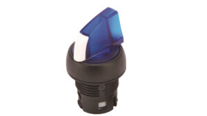 Sprecher + Schuh Pilot Devices D7P-LSR36 Selector Switch - Illuminated 3 Position Spring Right  Blue w/White Insert